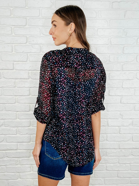 Load image into Gallery viewer, Doing the Most Polka Dot Blouse
