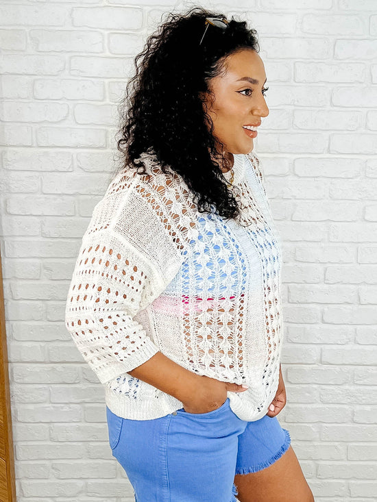 Load image into Gallery viewer, Hallow Laugh Open Knit Top
