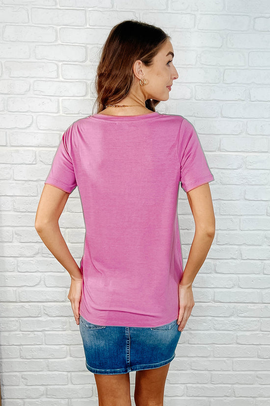 Load image into Gallery viewer, The Every Outfit Basic V-Neck Top in  Candy Pink
