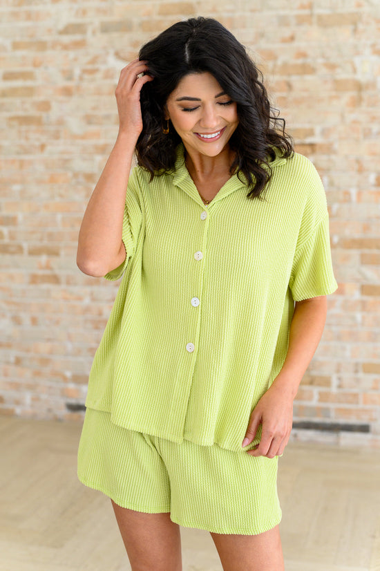 Load image into Gallery viewer, Two&amp;#39;s Company Ribbed Button Down
