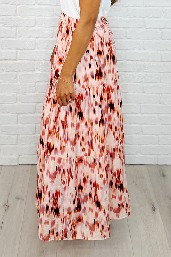 Load image into Gallery viewer, Words Fail Me Watercolor Print Maxi Skirt
