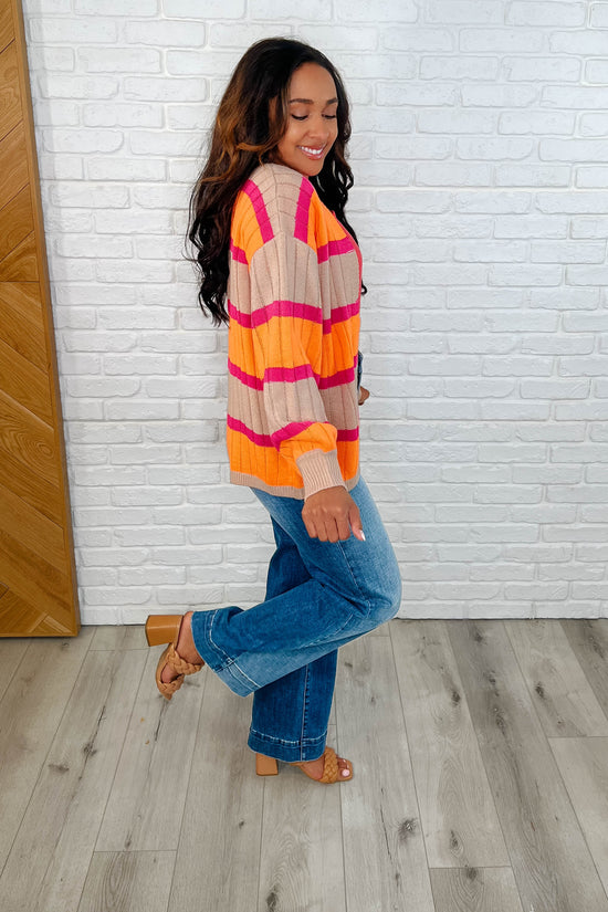 Load image into Gallery viewer, Your Opinion Matters Striped Cardigan
